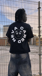 NEVA CARED : NO FEELINGS BLACK SHORT SLEEVE