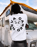 NEVA CARED : NO FEELINGS WHITE SHORT SLEEVE