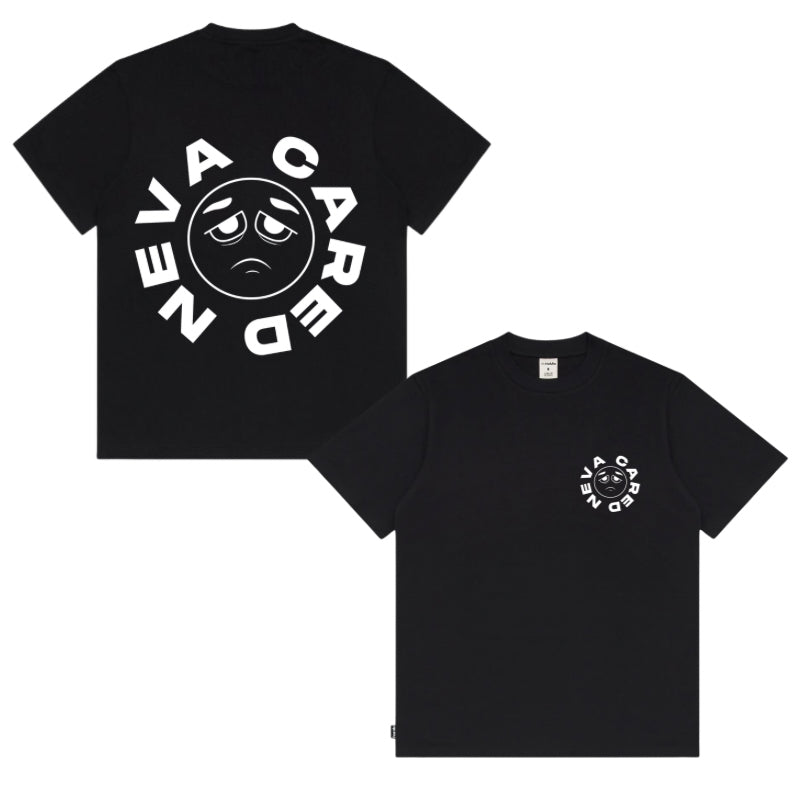 NEVA CARED : NO FEELINGS BLACK SHORT SLEEVE