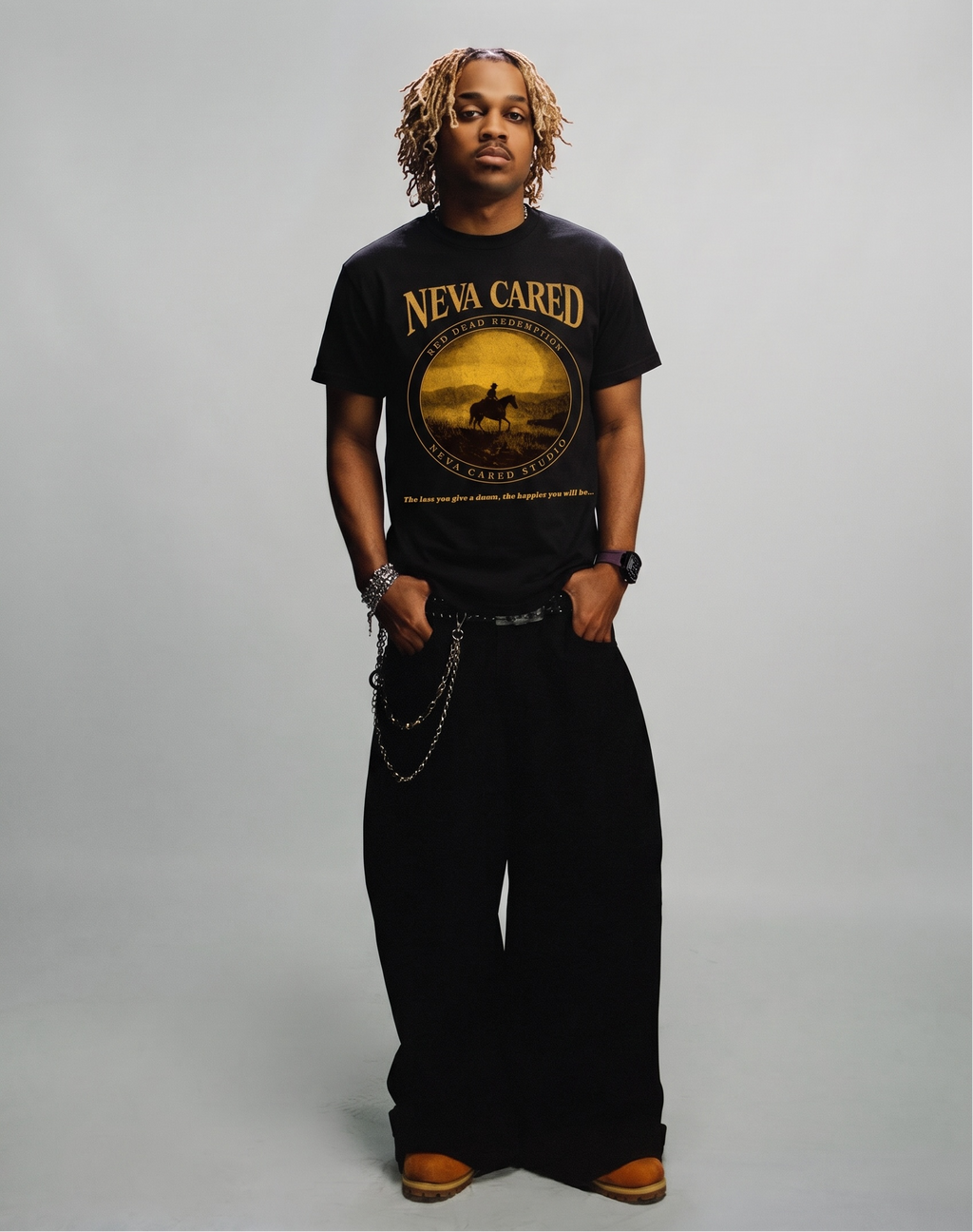 RED DEAD REMDEPTION : BLACK  SHORT SLEEVE